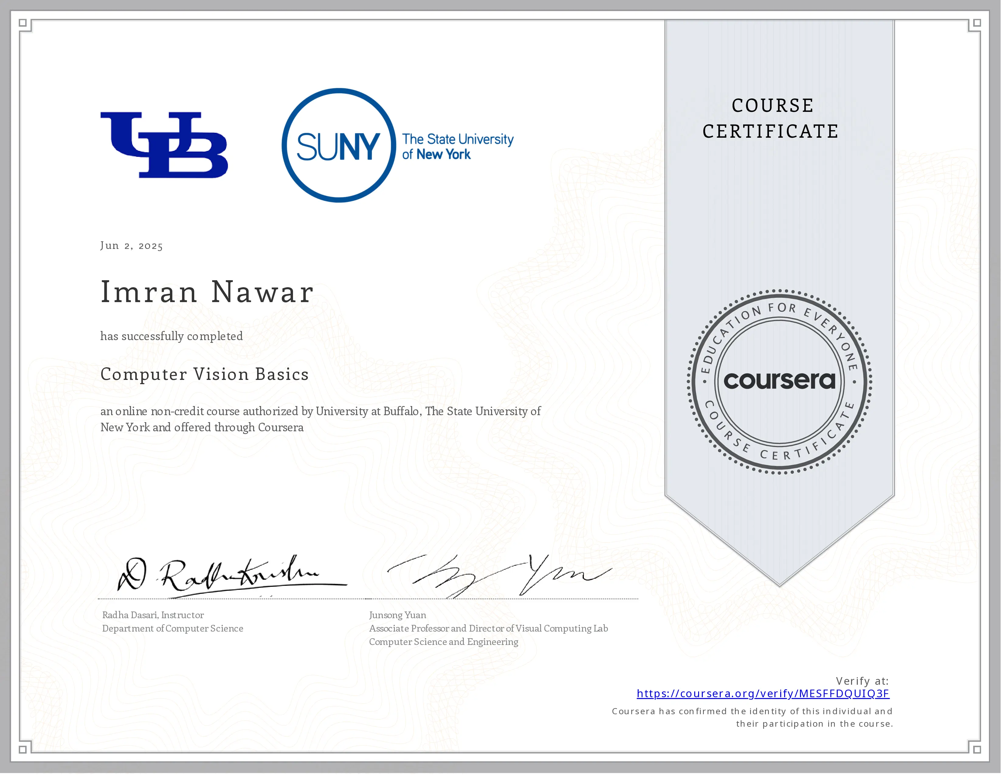 Certificate